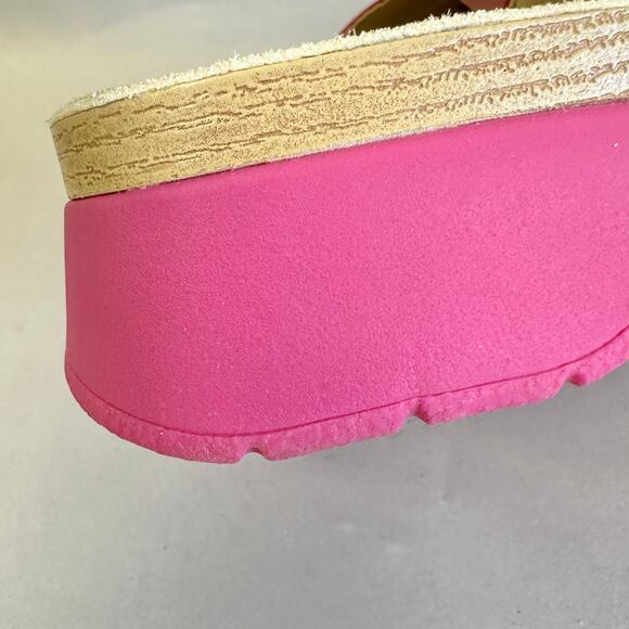 Dansko Ravyn peep-toe sandal in fuchsia milled nubuck Euro Size 38 US 8.5/9 - Picture 8 of 16